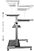 VIVO Mobile Height Adjustable Table, Stand Up Desk with Storage, Computer Workstation Rolling Presentation Cart, CART-V02D