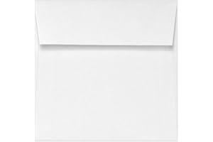 LUXPaper Square Invitation Envelopes | Peel & Press | 5 1/2" x 5 1/2" | Bright White | 80lb. Text | 50 Qty
