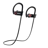 Bluetooth Sport Headphones with Mic Wireless Noise Cancelling Technology Sweatproof Stays on Over Ear Running By SOMALEX Sports & Outdoors Exercise Earbuds Stereo Headset Workout