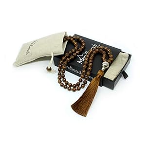 Premium Mala Beads Necklace – 8mm Mala Necklace – Japa Mala – 108 Mala Necklace for Meditation – Mantra Meditation…