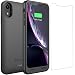Alpatronix Battery Case for iPhone Xr, BXXr 5000mAh Qi Compatible Wireless Portable Power Bank and iPhone Xr Slim Charger, 50% Faster Charging Battery Pack, Original iPhone Lightning Chip - Black primary