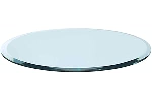 Bassett Glass | 16" Round Tempered Glass Table Top - 1/2" Thick - Beveled Polished Edge