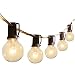 Brightown 50FT Outdoor Umbrella String Light with 52 Edison Glass Bulbs(2 Spare), Waterproof Connectable Hanging Light for Patio Backyard Porch Balcony Deck Party Decor, C7/E12 Socket, 5W, Black primary