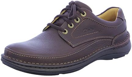 Amazon.com | Clarks Men Nature Three Derbys, Black (Black Leather