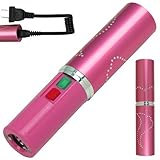 Stun Master Rechargeable Lipstick Stun Gun with Flashlight, Pink