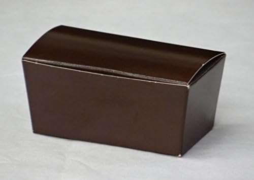 50 Brown Truffle Ballotin Favor Box for Weddings or Parties (Holds 2 Pieces of Chocolate)