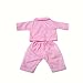 Mingao 16 Inches High Simulation Baby Doll's Clothes Two-piece Pink Checked Pajamas
