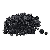 Car Fender Fastener - TOOGOO(R) 100 Pcs Car Fender Push Type Black Plastic Rivets Fastener 6mm Hole