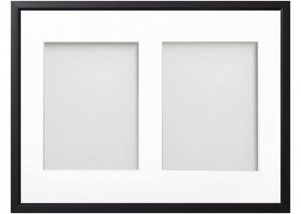 Frame Company Drayton Multi Aperture Photo Frame, Black, 16x12 for 8x6 inch (x2)