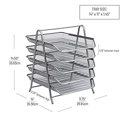 Mind Reader Desk Organizer with 5 Sliding Trays for
