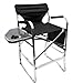 Professional EZ Travel Collection, Deluxe Tall Folding Directors Chair, Foldable Makeup Chair with Side Table and Cup Holder XL Comfort Design