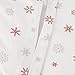 Amazon Brand – Pinzon Cotton Flannel Duvet Cover - Full or Queen, Falling Snowflake Merlot