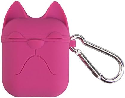 AirPods Case with Protective Silicone Cover Shock Resistant Soft Skin Keychain Carrying Cover for Apple AirPods Accessories