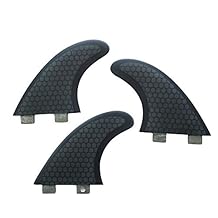 upsurf Tri Tabla de surf aletas fcs Panal Fibra de vidrio 3 aletas g5 Tamaño Mediano Colorful Surf Aleta con llave y tornillos