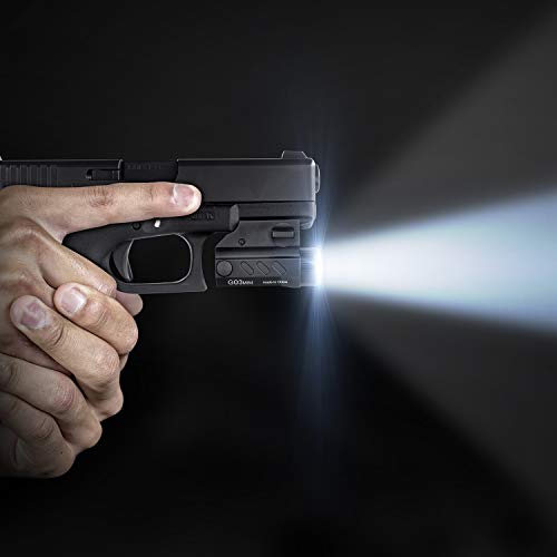 Garberiel G03 LED Handgun Flashlight 320 Lumens 1 Modes Waterproof LED Tactical Gun Flashlight Torch Light for Glock and MIL-STD-1913 Rail