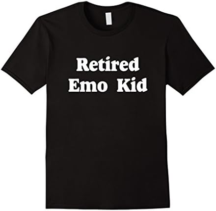 Mens Retired Emo Kid T-Shirt Funny Emo Shirts Small Black