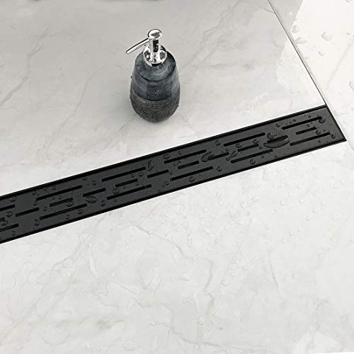 Neodrain 32 Inch Rectangular Linear Shower Drain with Brick Pattern
