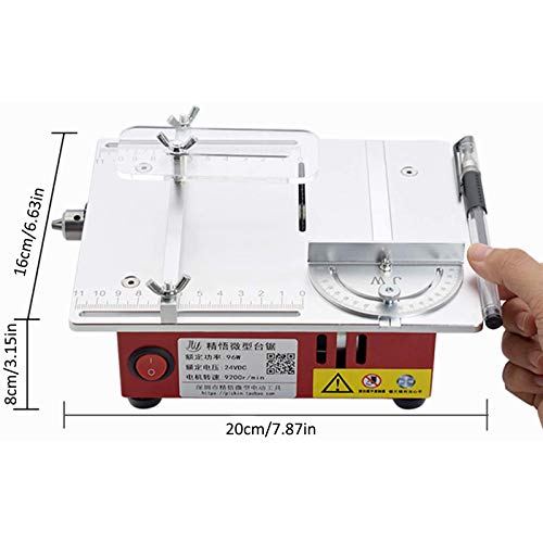 Tragbare Tischkreissäge, Mini Präzisions Kreissäge mit Gehrungslehre 96W 9200 U/min für DIY manuelles Modell… – Bild 6