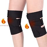Modenny 1 Pair Tourmaline Self Heating Knee Pads Magnetic Therapy Kneepad Pain Relief Arthritis Brace Support Patella Knee Sleeves Pads