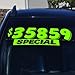Vinyl Number & for Sale Decals 13 Dozen Car Lot Windshield Pricing Stickers (Green for Sale)