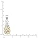 Honolulu Jewelry Company Sterling Silver with 14k Gold Plated Trim Pineapple Necklace Pendant with 18