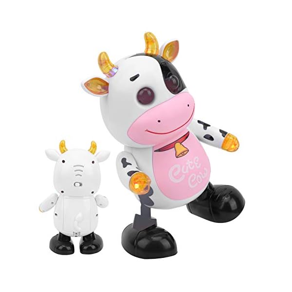 Glowing Electric Walking Cow Toy, Robot Cow Toy, Kids for Kids over 3 Years Old