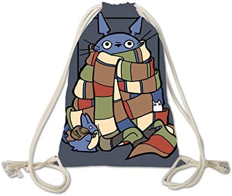 Totoro Print Basketball Drawstring Backpack Rucksack Travel Sport Storage Bag