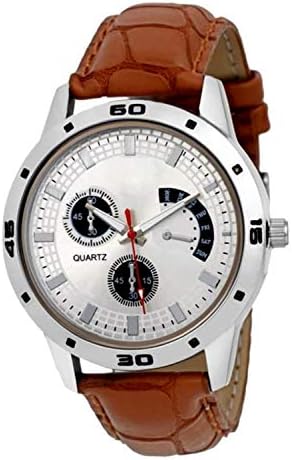 Hepex Analogue Dial Sports Look Men's Watch (HX03-Brown)