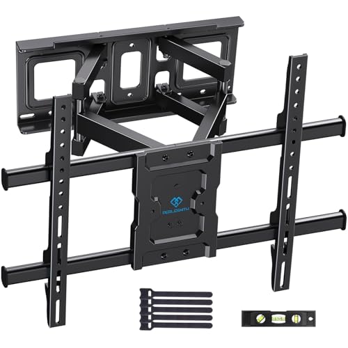 Perlesmith Support Mural TV Inclinable Et Orientable Pour 37-85 Pouces (94-216Cm) De Plat LCD Led Téléviseurs, Support TV Mural Jusqu'À 60Kg, Max. Vesa 600X400Mm Pspilfk1