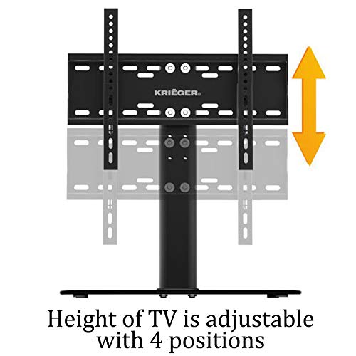 KRIÃ‹GER KMU4255 Universal Tabletop Stand for TV and AV Component Supports Most 42"-55" LED, Vizio, LCD Flat Panel Televisions with TV Mount Base - Black