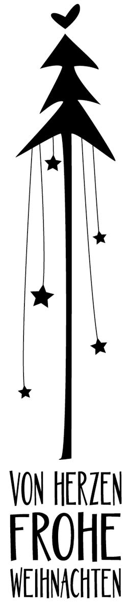 Rayher 29194000 Stamp "Von Herzen Frohe Weihnachten", 3x12cm