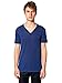 American Apparel Unisex Tri-Blend Short Sleeve V-Neck, Tri/Indigo, Medium