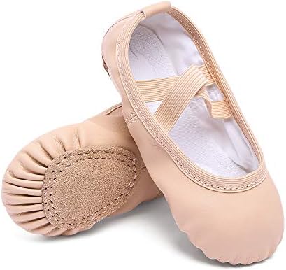 Girls Leather Dance Ballet Shoes Slippers for Girls/Kids/Toddlers