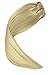 Clip in Hair Extensions Platinum Blonde Hair Extensions Real Human Hair Clip in Extensions 18 Inch 7 Pieces 70G Silky Straight Double Weft Hair Extensions Clip in Human Hair for Fine Hair Women