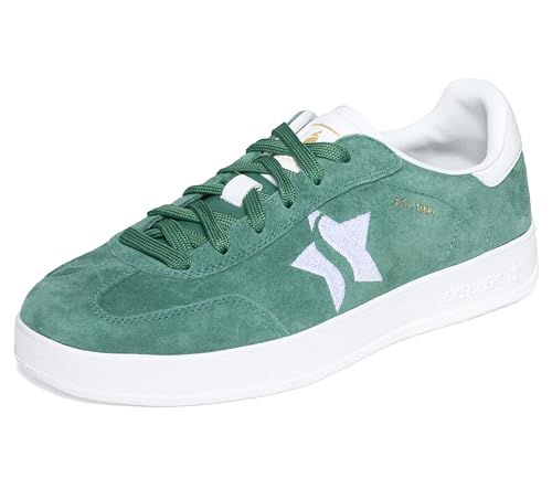 Damen Academy Court Charm Turnschuhe, Green Leather/Trim, 40 EU
