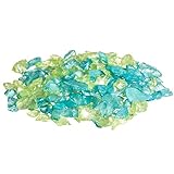 Sea Glass Chips | Lime and Aqua | Pearlized Sea Glass Pieces | Bulk Colored Sea Glass Chip Mix for Craft and Decor (10 Ounces) | Plus Free Nautical Ebook by Joseph Rains