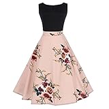 Kangma Women Vintage Sleeveless Casual Evening Party Dress