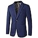 Men's Slim Fit Casual One Button Blazer Jacket (1416 Navy, S)