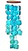 Bellaa 20744 Wind Chimes Outdoor, Garden Decorations, Musical, Indoor/Outside Windchimes, Beach, Ocean Breeze, Gifts for Mom, Gift for All Occasions, Capiz Sea Glass Shells Wood Turquoise Blue