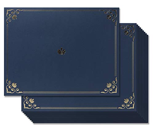image for Bargain Paradise Certificate Holder - 25 Navy Blue Paper Certificate H