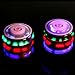 Emorefun Joe LED Light-up Flashing UFO Spinning Tops with Gyroscope Music Wood-Like Peg-top Hand Spinner Plastic Gyro Novelty Toys Party Favors Gift for Kids