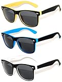 Vintage Two Tone Sunglasses Smoke Lens Classic Retro Style