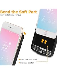 Qi   Carcasa para iPhone 6 6S 7 8 Plus, batería de carga inalámbrica portátil de 5000 mAh, batería externa extra, batería recargable (5,5 pulgadas)