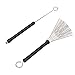 WeiMeet Drum Brushes Retractable Drum Wire Brushes with Comfortable Rubber Handle(2 Pieces)