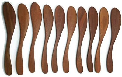 10 PCS 6" Natural Rose Wood Wooden Jam Cheese Bread Butter Knife Spread Spreader