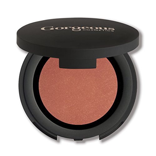 Gorgeous Cosmetics Colour Pro Blush, Pressed Powder, High Pigment Blush, Single in Compact with Mirror, Shade Rhubarb