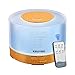 KBAYBO 500ml Cool Mist Humidifier Ultrasonic Aroma Essential Oil Diffuser with 4 Timer Settings 7 Color Changing LED for Office Home Bedroom Living Room Study Yoga Spa - Wood Grain