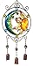 Bejeweled Display Moon and Sun Faces w/Stained Glass Wind Chimes Bell
