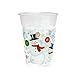 Party Essentials 20 Count Soft Plastic Printed Party Cups, 16-Ounce, Snowman
