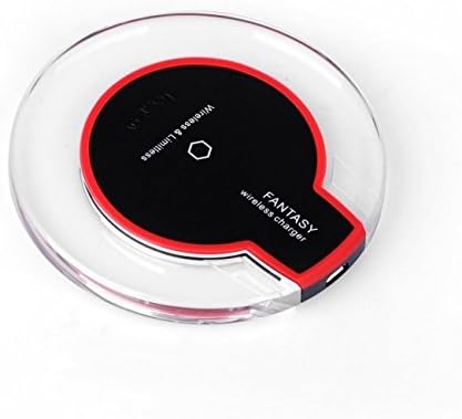 Universal Ultra Slim Compact Qi Wireless Charger Portable Desktop Charging Pad for iPhone X 8 Plus Samsung Note 8 S8 S7 S6 Plus (Black)